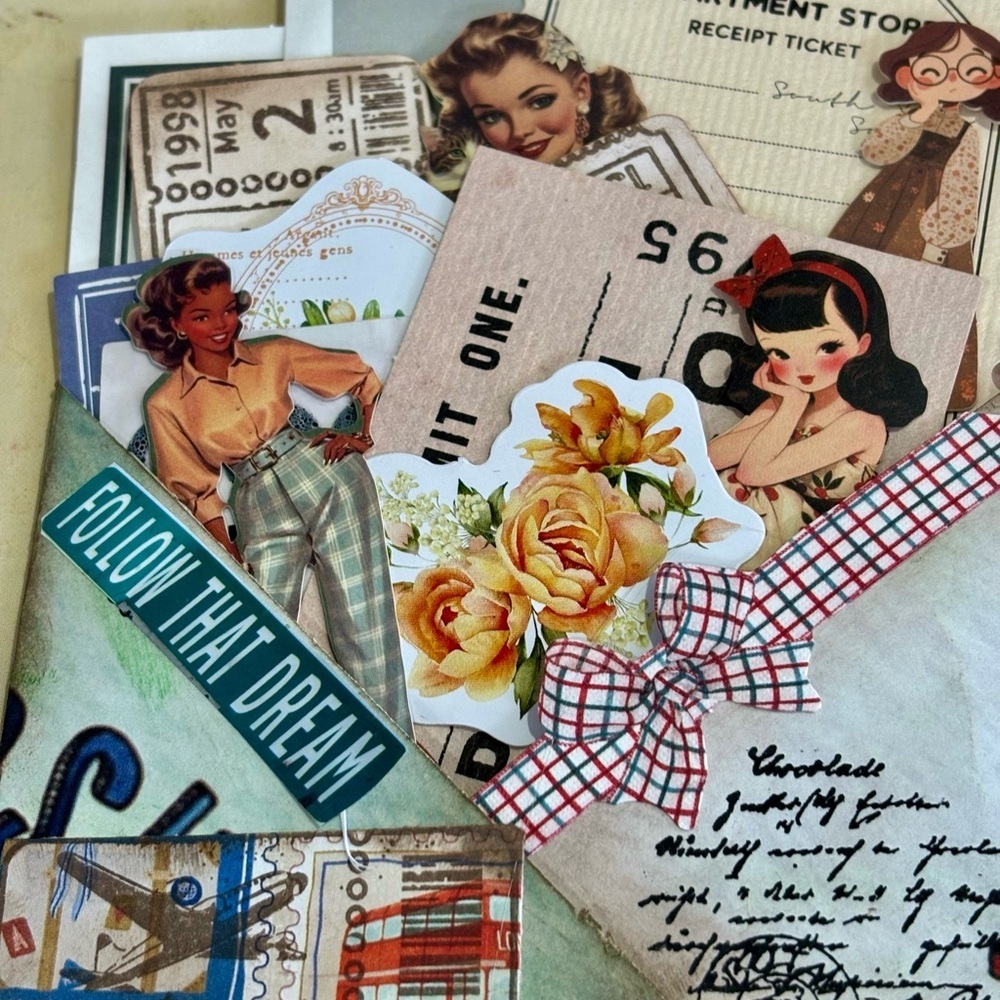 Ephemera Bundle: 20 Pieces for Mixed Media Art Junk Journal Scrapbooking - Picture 8 of 16
